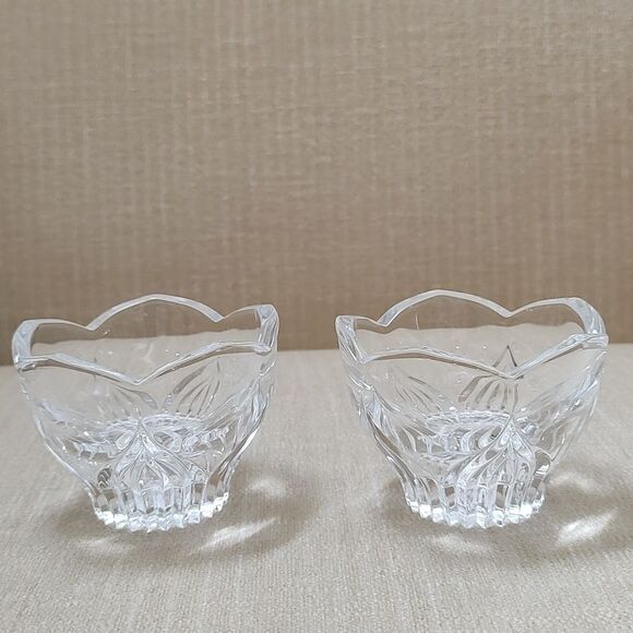 Crystal Tulip Flower Candleholders Votive holder Set of 2 - Picture 2 of 11